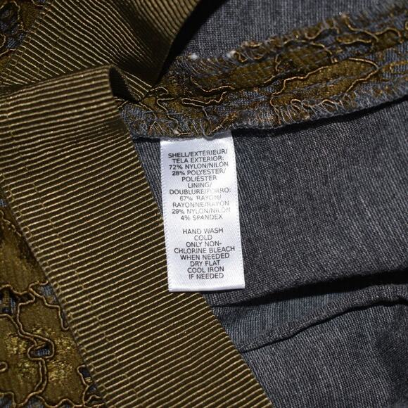 LOFT Olive Green Lace Pencil Skirt Size 6 - Picture 5 of 7